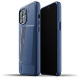 Mujjo Leather Wallet iPhone 12 Pro Max hoesje Blauw