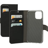 Mobiparts Saffiano Wallet iPhone 12 Pro / iPhone 12 hoesje Zwart