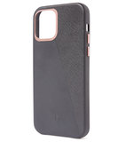 Decoded Leather Split Backcover iPhone 12 mini hoesje Grijs
