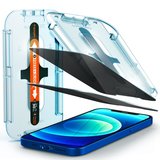 Spigen GlastR EZ Fit Privacy iPhone 12 Pro / IPhone 12 glazen screenprotector 2 pack