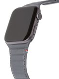 Decoded Traction Leather Apple Watch 41 / 40 mm bandje Antraciet