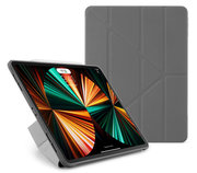 Pipetto Origami TPU iPad Pro 2021 12,9 inch hoesje Grijs