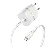 Otterbox USB-C 20 watt oplader + Lightning kabel Wit