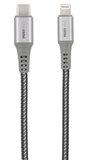 Musthavz Nylon USB-C naar Lightning kabel 1 meter Grijs