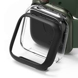 Ringke Slim Apple Watch 45 mm hoesje 2 pack Zwart / Doorzichtig
