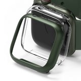 Ringke Slim Apple Watch 45 mm hoesje 2 pack Groen / Doorzichtig