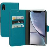 Mobiparts Saffiano Wallet iPhone XR hoesje Turquoise