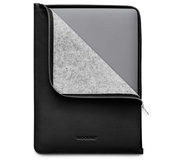 Woolnut Leather Folio MacBook Pro 14 inch hoesje Zwart