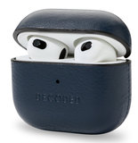 Decoded Leather leren AirPods 3 hoesje Donkerblauw