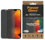 PanzerGlass Privacy Edge to Edge Glazen iPhone 14 screenprotector met applicator