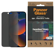 PanzerGlass Privacy Glazen iPhone 14 Pro Max screenprotector