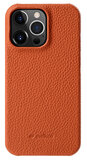 Melkco leren Snap iPhone 14 Pro Max hoesje oranje