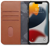 Decoded leren wallet iPhone 14 / iPhone 13 hoesje bruin