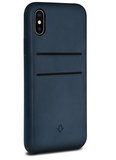 Twelve South Relaxed Leather iPhone X hoesje Blauw
