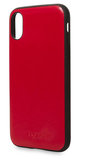 Knomo Leather iPhone X backcover Rood