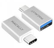 MacAlly USB-C naar USB adapter Zilver