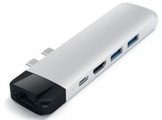Satechi Pro USB-C Thunderbolt Ethernet hub Zilver