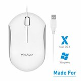 MacAlly QMouse Optische USB muis Wit