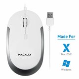 MacAlly DYNAMOUSE Optische USB muis Wit
