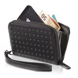 Decoded Leather Studs Wallet Black