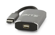 LMP aluminium USB-C naar mini Displaypoort adapter Grijs