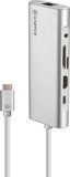 Cadyce Aluminium Travel USB-C hub Zilver