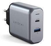 Satechi 30 watt Dual Poort USB-C thuis oplader Grijs