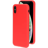 Mobiparts Silicone iPhone XS / X hoesje Rood