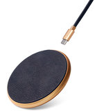 Decoded Leather draadloze iPhone oplader + kabel Blauw