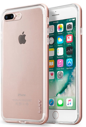 kiespijn Legacy Tutor LAUT Exo Frame iPhone 7 Plus bumper hoes Rose Goud - Appelhoes