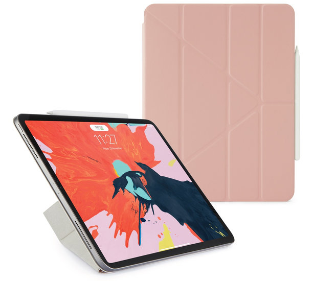 Pipetto Origami Luxe Folio iPad Pro 12,9 Inch 2018 Hoesje Roze