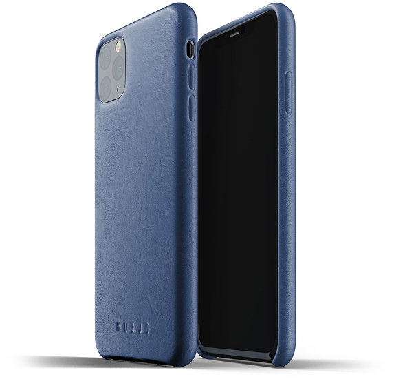 Mujjo Leather Hoesje IPhone 11 Pro Max Hoes Blauw