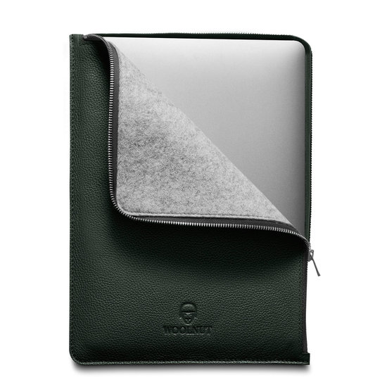 Woolnut Leather Folio MacBook Pro 15 Inch Hoesje Groen