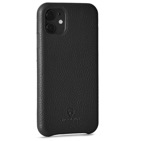 Woolnut Leather Hoesje IPhone 11 Hoesje Zwart