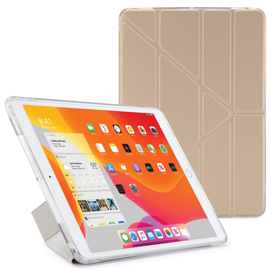 Pipetto Luxe TPU Origami IPad 2021 / 2020 / 2019 10,2 Inch Hoesje Goud