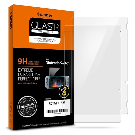 Spigen GlastR Glass Nintendo Switch Doorzichtig 2 Pack