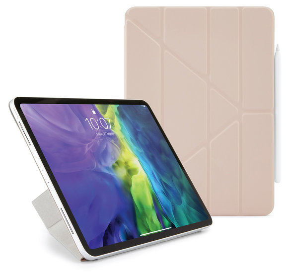 Pipetto Origami Folio iPad Pro 12,9 Inch 2020 Hoesje Roze