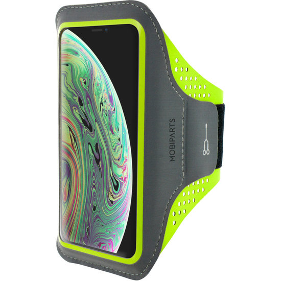 Mobiparts Comfort IPhone XS sportband Neon Groen