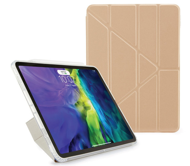 Pipetto Origami Zilverlic TPU IPad Air 2022 / 2020 10,9 Inch Hoesje Goud