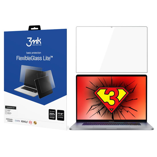 3mk FlexiGlass MacBook Pro 16 Inch Glazen Doorzichtig