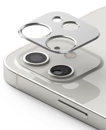 Ringke Aluminum Camera IPhone 12 Beschermer Zilver
