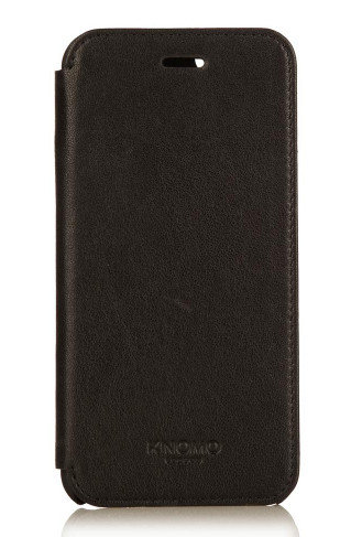 Knomo Leather Folio Hoesje IPhone 6/6S Plus Zwart