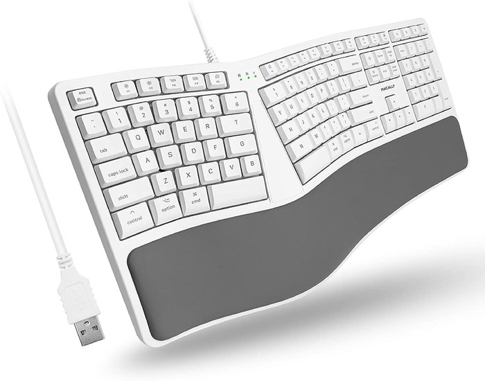 Macally Ergonomisch MErgoKey Bedraad Toetsenbord Voor Mac