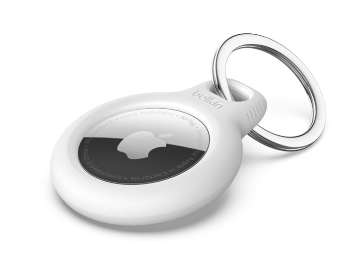 Afbeelding van Belkin Classic AirTag Sleutelhanger Wit | Appelhoes, dé specialist voor al je Apple producten