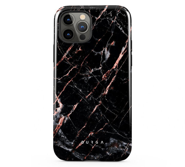 Burga Tough IPhone 12 Pro / IPhone 12 Hoesje Roze Goud Marble