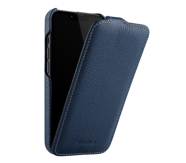 Melkco Leather Jacka IPhone 13 Hoesje Blauw LC