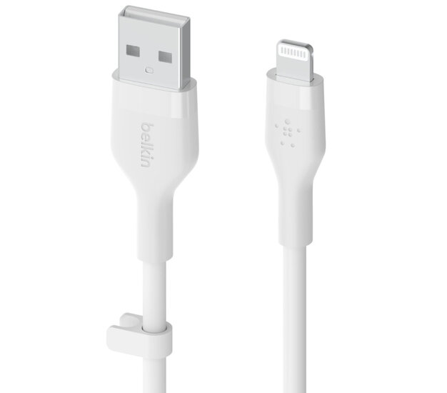 Afbeelding van Belkin BoostCharge Flex USB-A Naar Lightning Kabel 1 Meter Wit | Appelhoes, dé specialist voor al je Apple producten