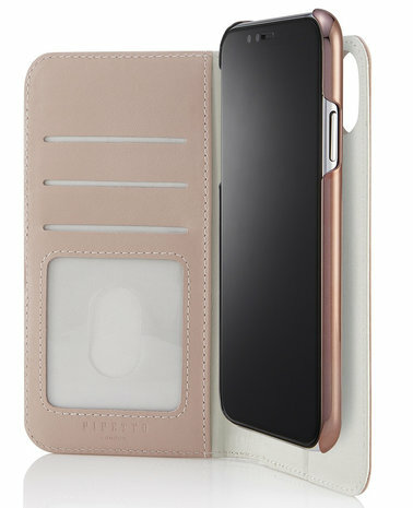 Pipetto Leather 2 In 1 Wallet IPhone X / XS Hoesje Roze