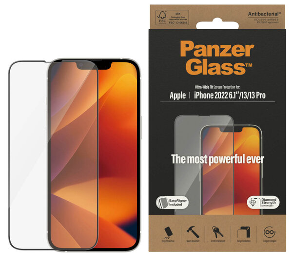 PanzerGlass Edge To Edge Glazen IPhone 14 Doorzichtig Met Applicator