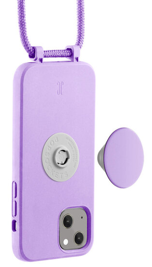 Just Elegance PopGrip IPhone 14 Hoesje Met Draagkoord Lavendel